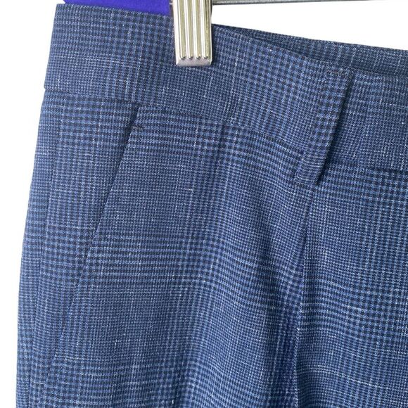 Hugo Boss New! Virgin Wool Linen Blend Plaid Pleated Trouser Dress Pant Stretch - Picture 16 of 16
